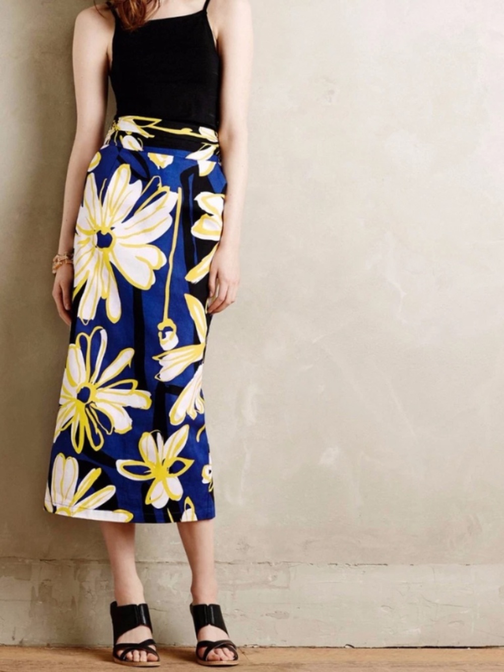 Anthropologie Whit Two midi skirt